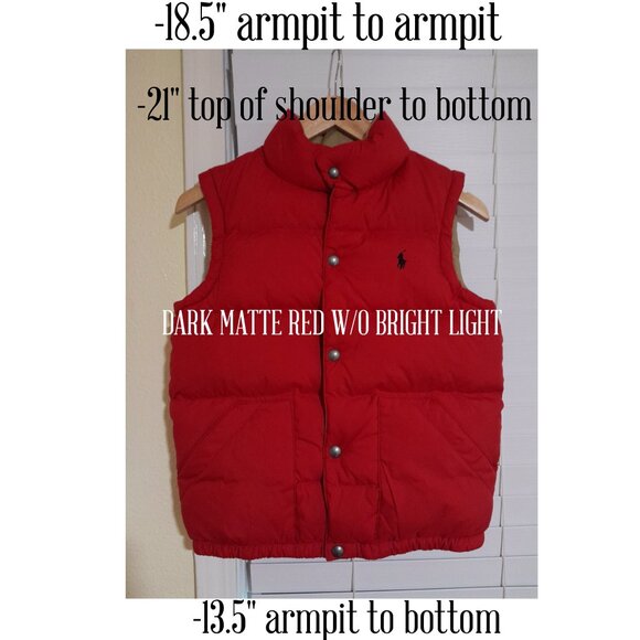 2 Sided Down Waterfowl Boy's Youth Polo Ralph Lauren Puffer Vest sz 10/12 - Picture 4 of 8